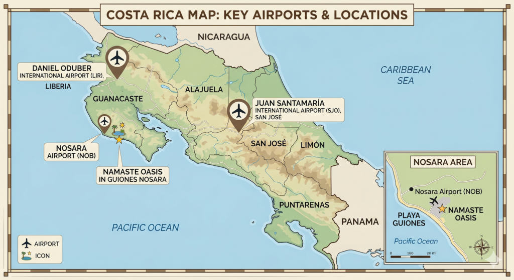 How to Get to Namaste Oasis in Nosara Costa Rica